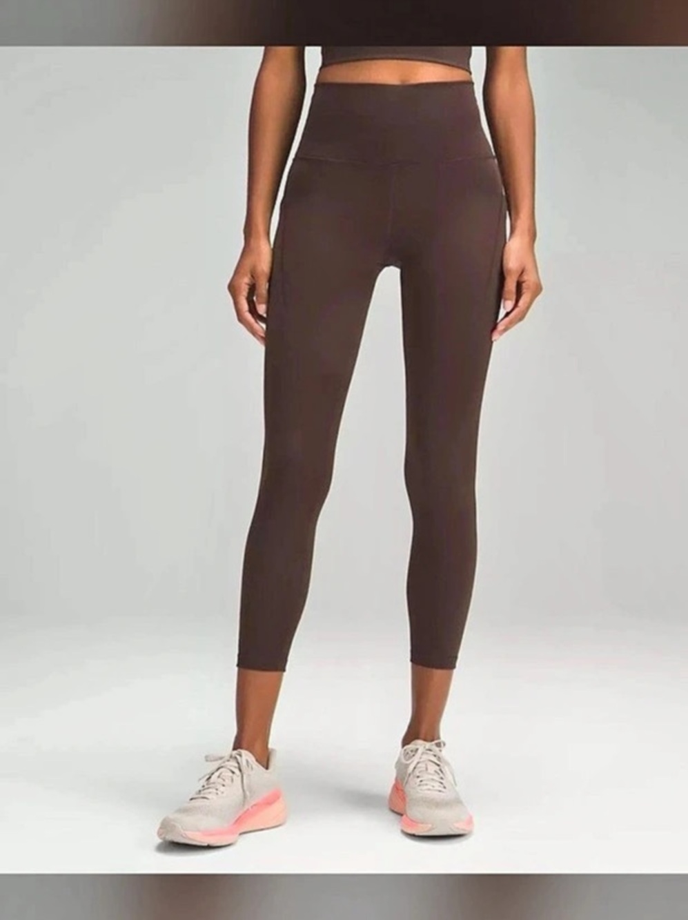 NWT Lululemon Wunder Train HR Leggings with pockets in Espresso Size 0